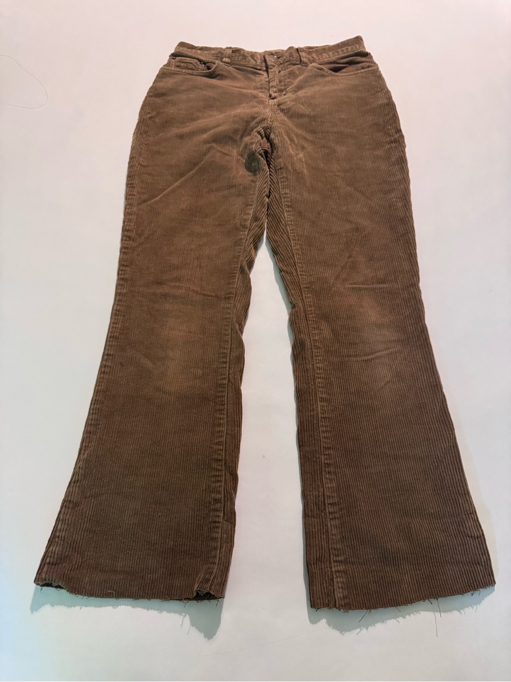 VTG Ralph Lauren Polo Jeans Co Corduroy Pants Women’s Sz 2 Flare Brown Y2K Retro